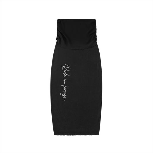 Dyed Washed Straight Hip-Hugging Slim Maxi Skirt