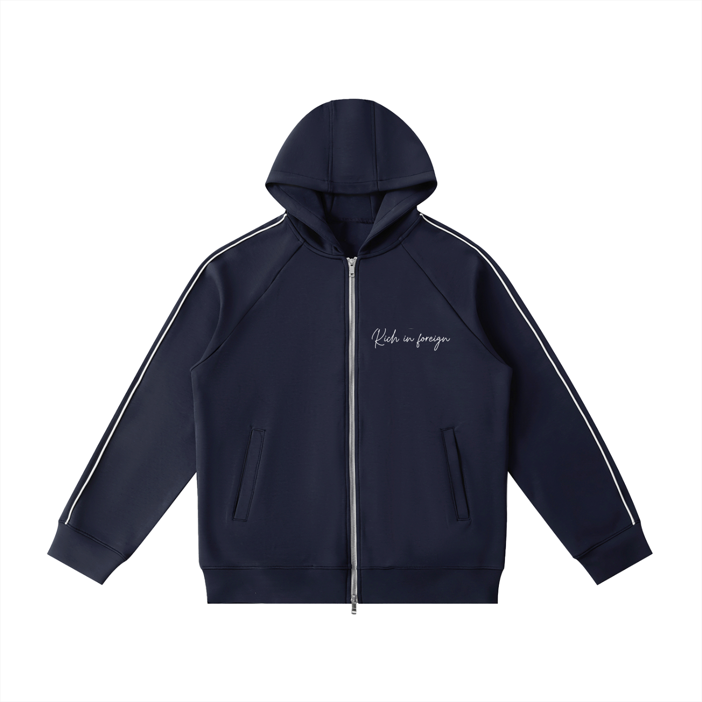 Heavyweight Raglan Sleeve Zip Hoodie