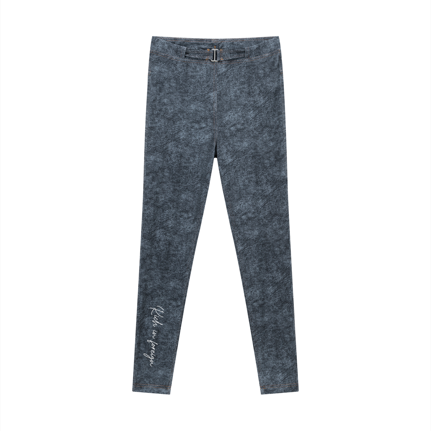 Women's Faux Denim Zip-Fly Leggings