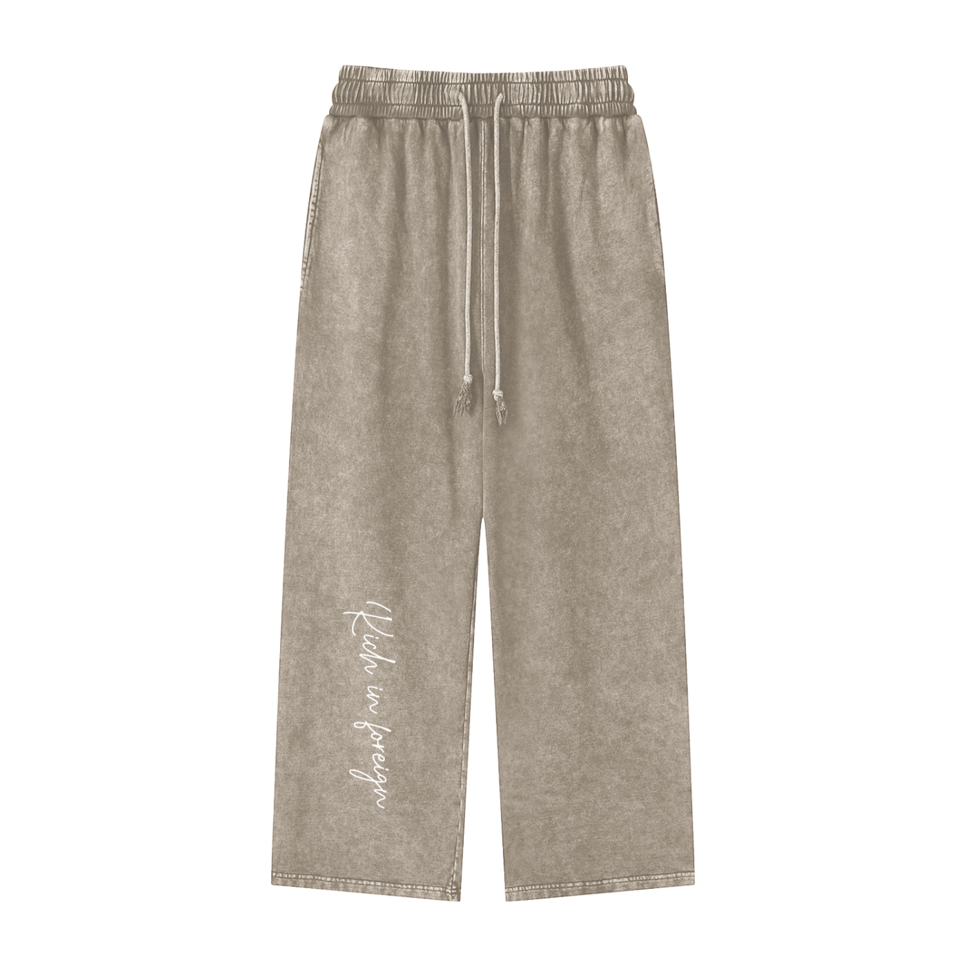 Snow Washed Straight Leg Pants