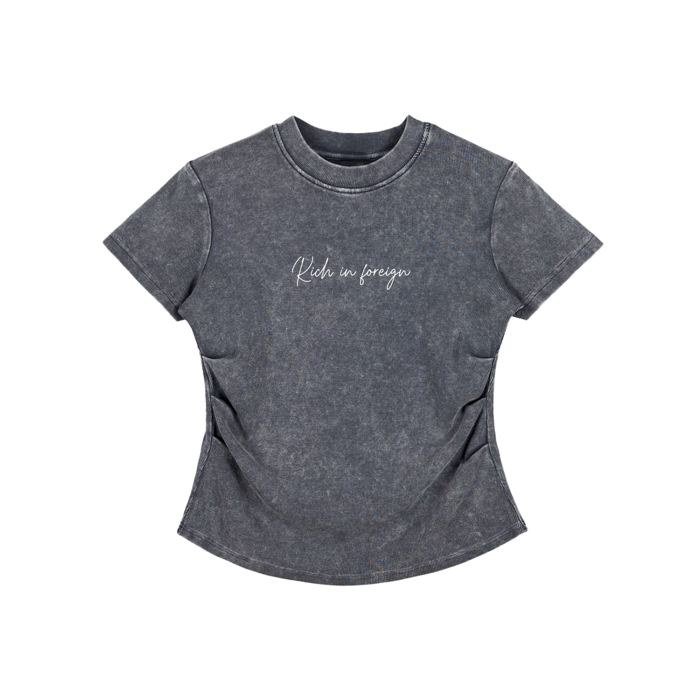 Vintage Washed Bodycon Cotton T-Shirt