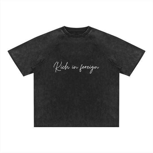 Unisex Mineral Wash Raw Edge T-Shirt