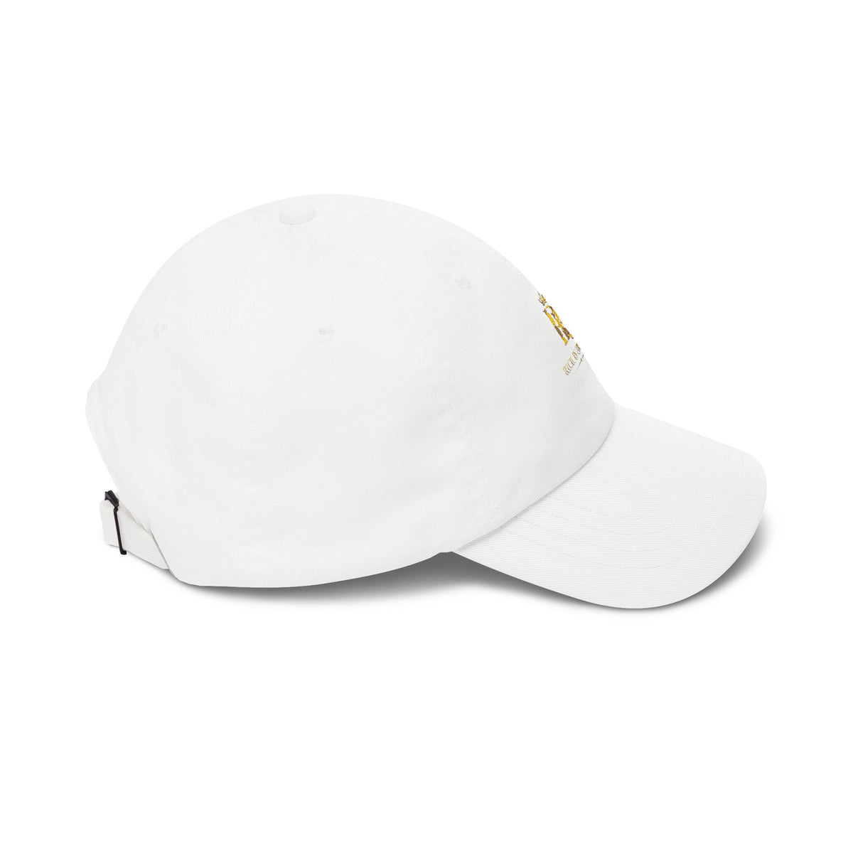 Dad Cap — Gold Crown Monogram "R" Embroidered Baseball Hat