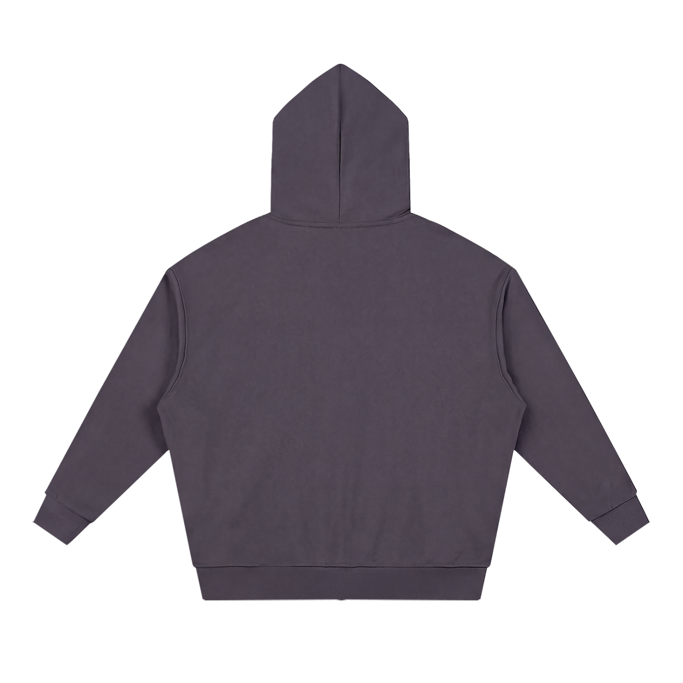 Unisex Loose Solid Full Zip Hoodie