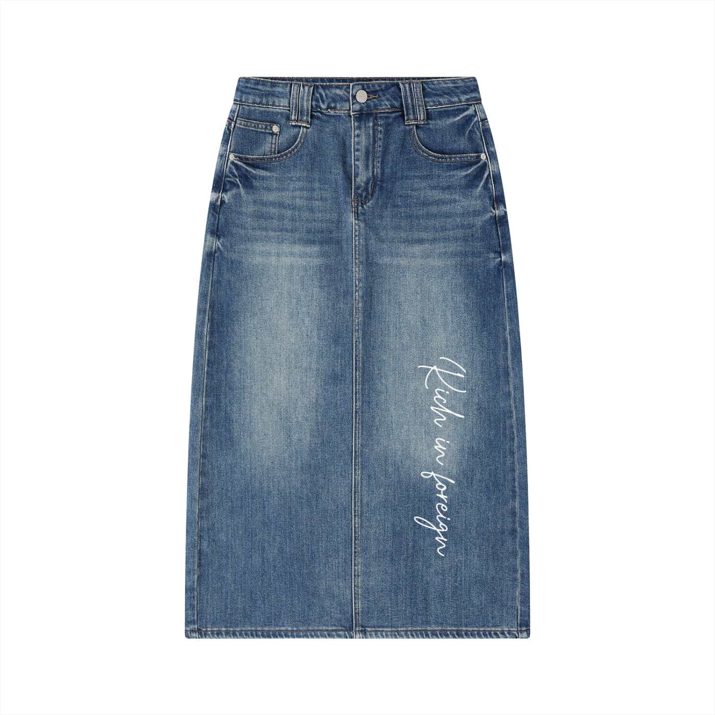 Women’s Vintage Wash Denim Skirt