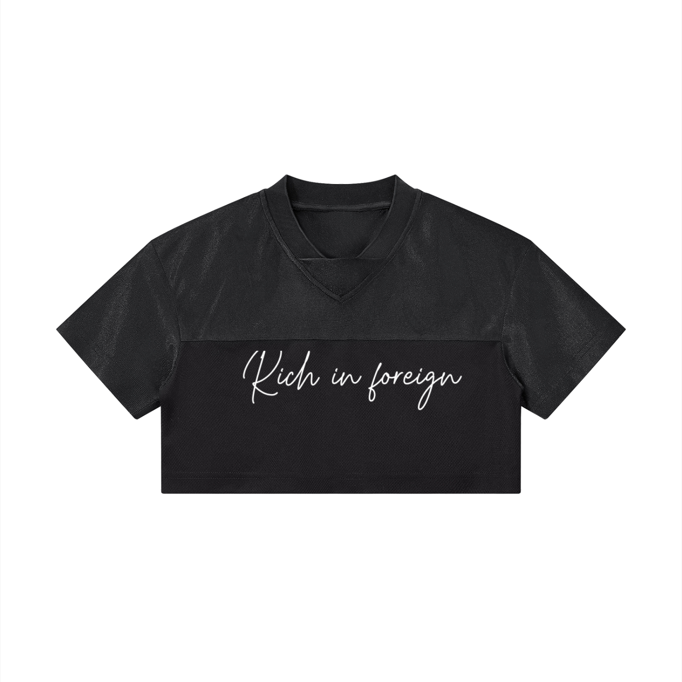 Women’s Cropped Paneled V-Neck Jersey