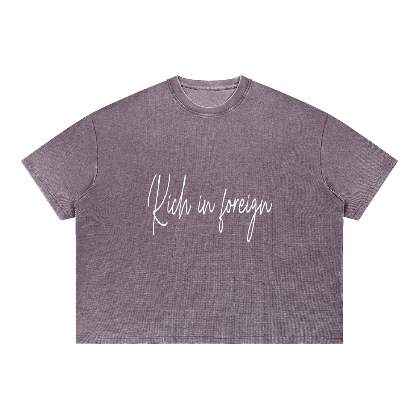 Unisex Vintage Wash Sunfade Boxy Waffle T-Shirt