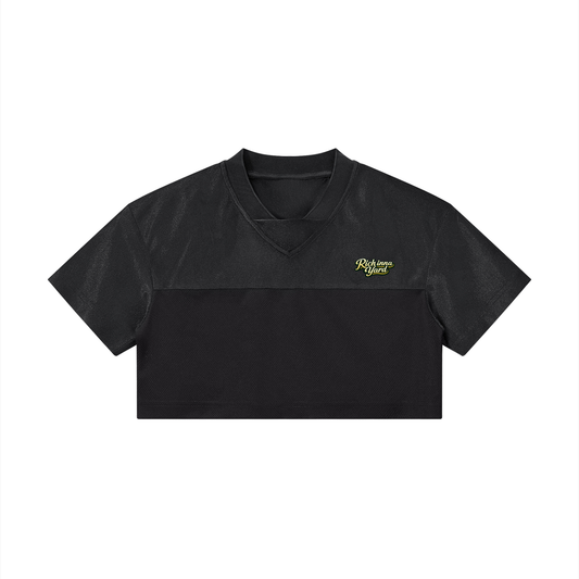 Women’s Cropped Paneled V-Neck Jersey
