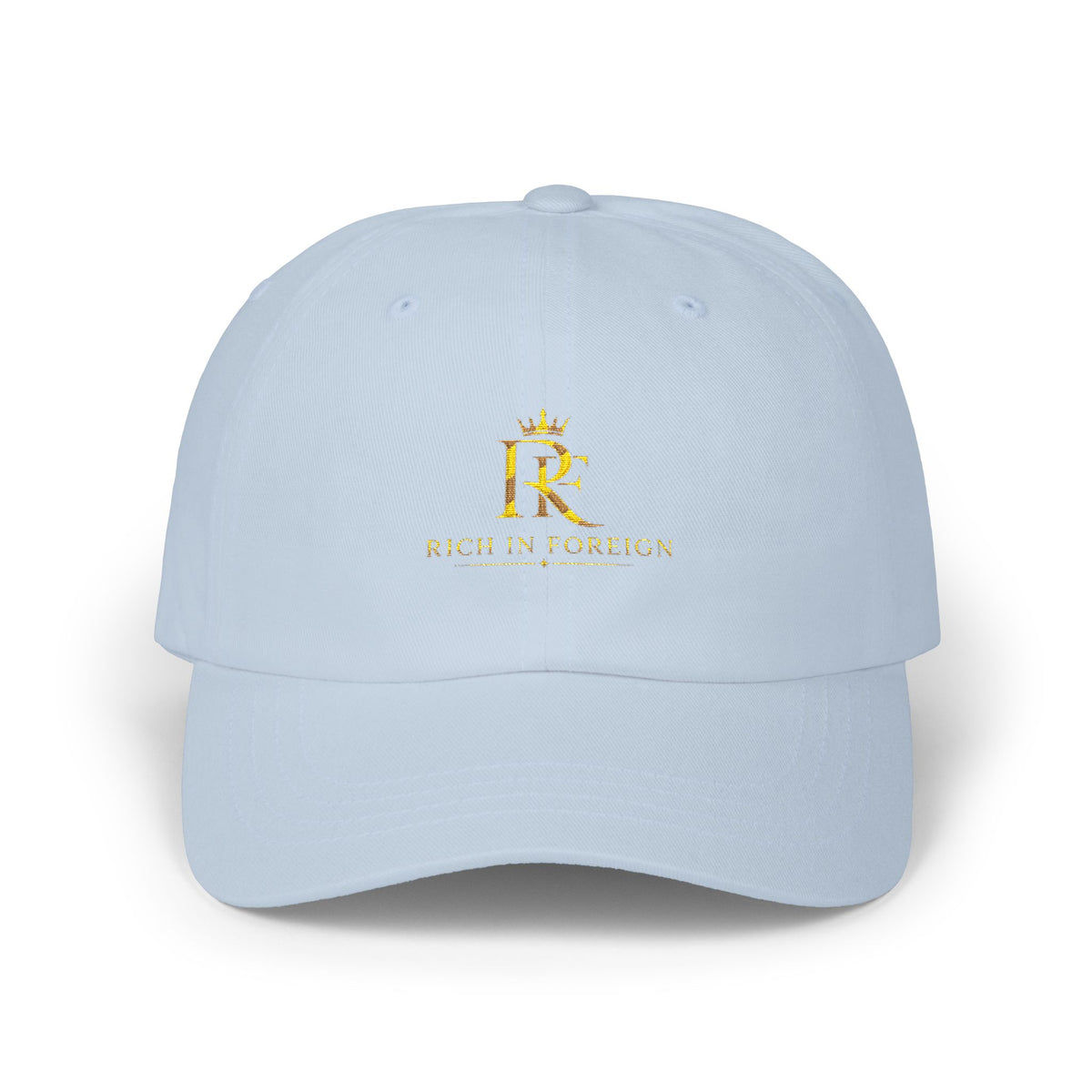 Dad Cap - Gold Crown 'R' Logo Embroidered Baseball Hat