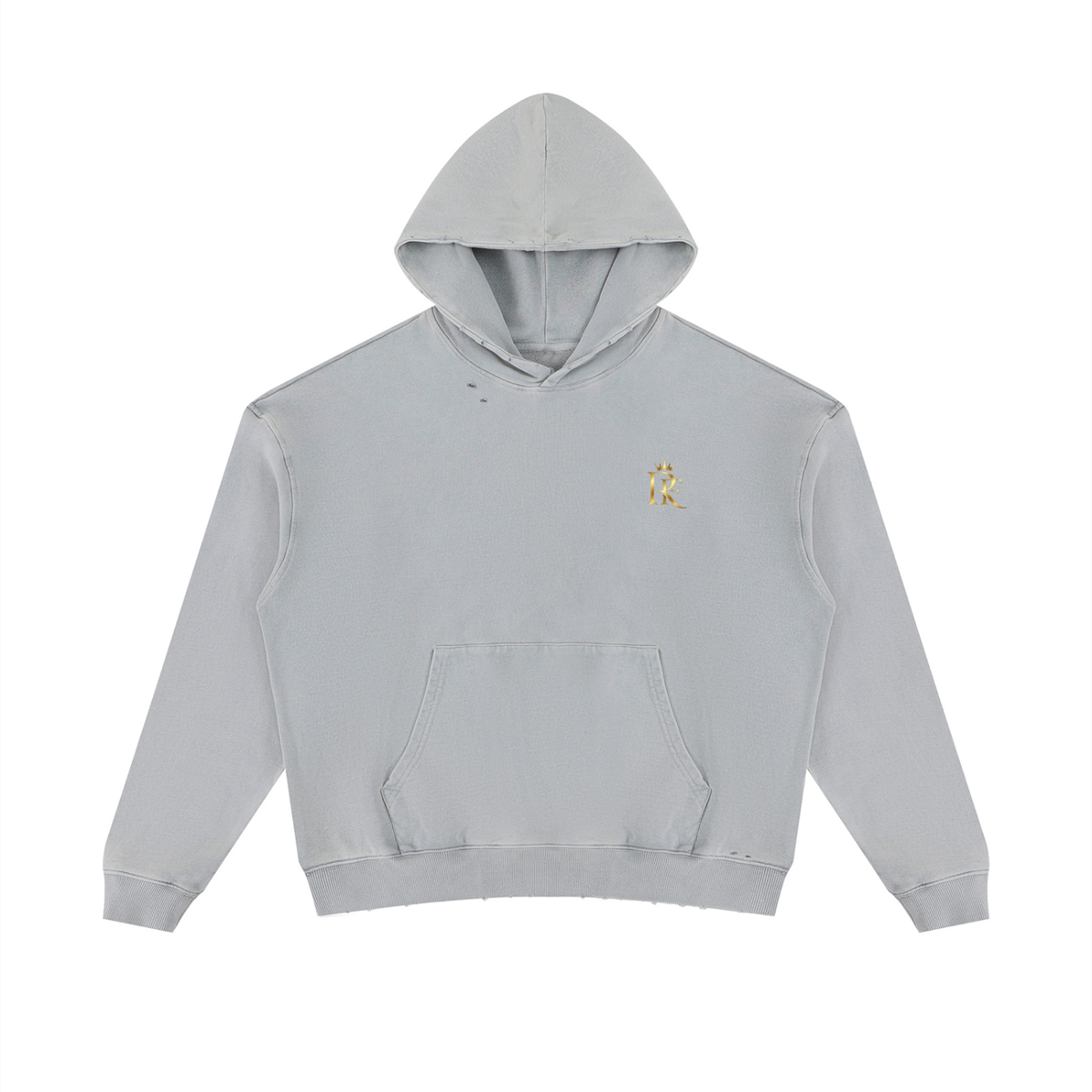 Unisex Mineral Wash Distressed Hoodie