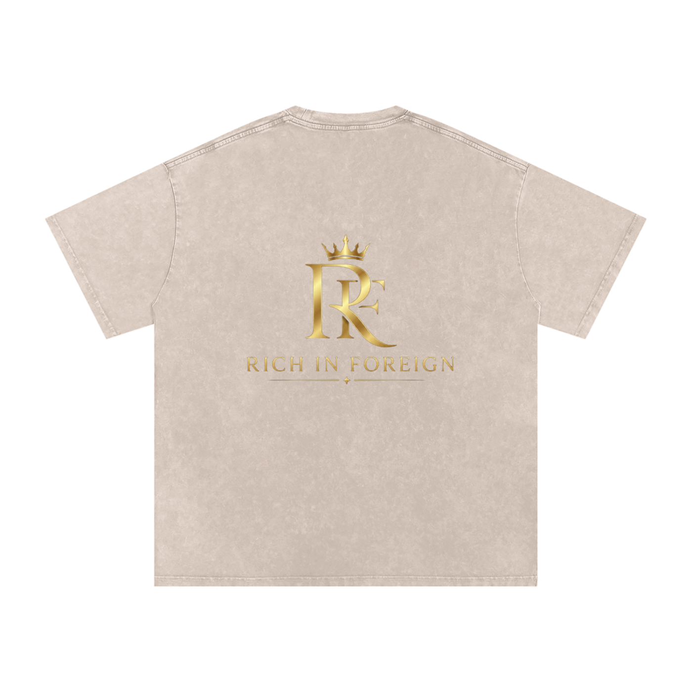 Snow Washed Oversized Cotton T-Shirt