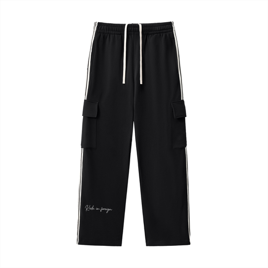 Side Stripe Straight-Leg Pants