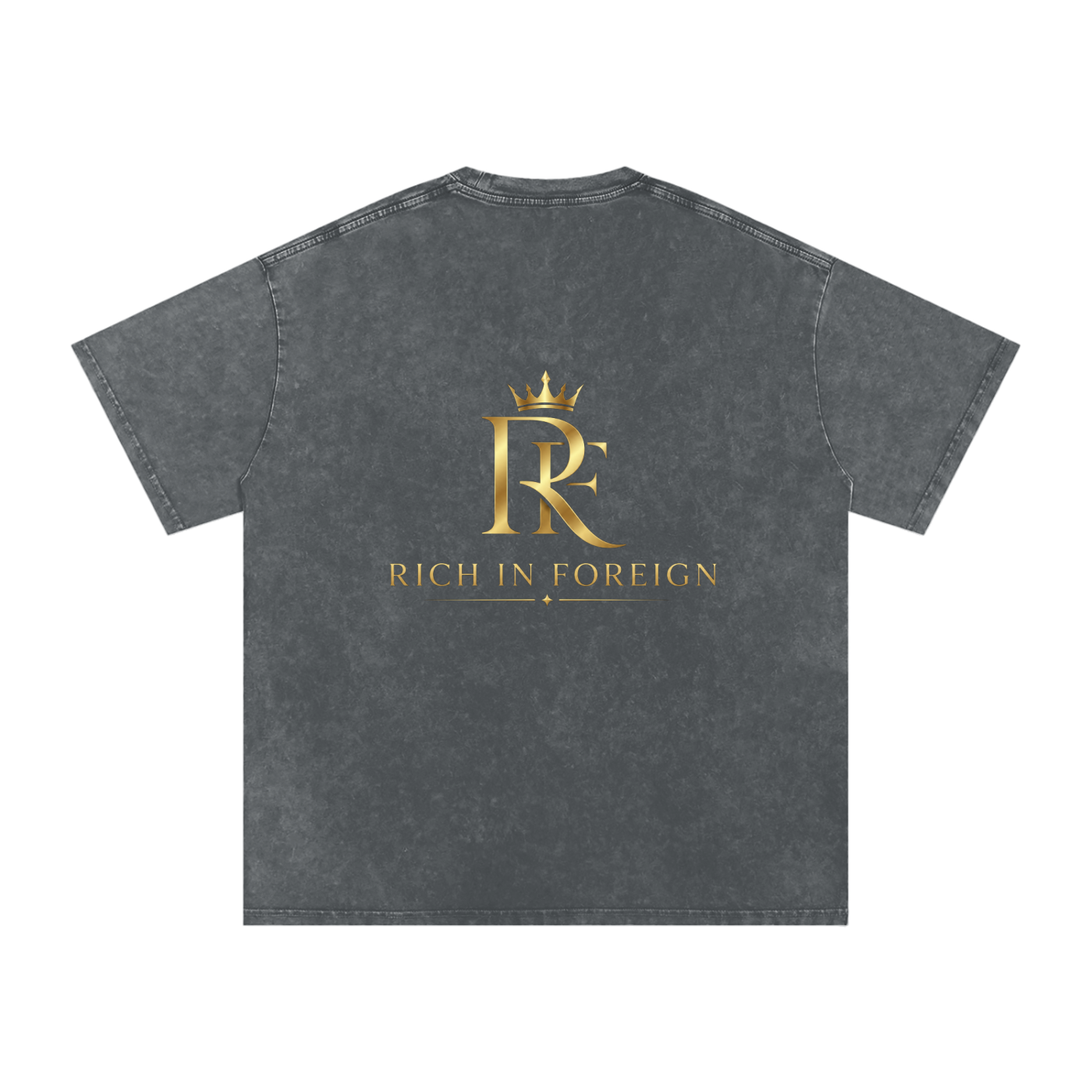 Snow Washed Oversized Cotton T-Shirt