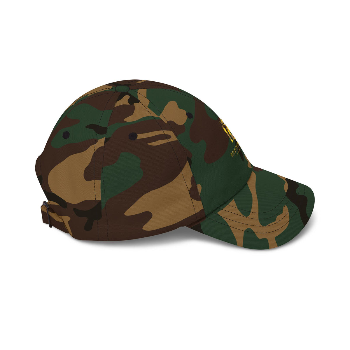 Dad Cap - Gold Crown 'R' Logo Embroidered Baseball Hat