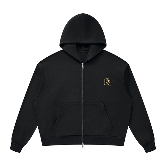 Unisex Drop Shoulder Full Zip Hoodie