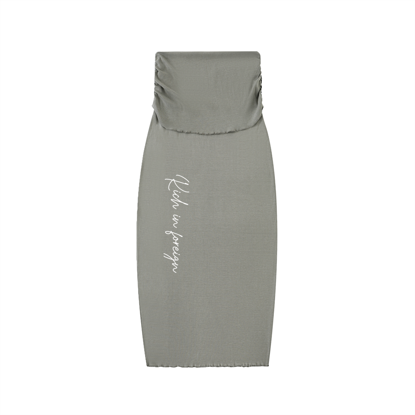 Dyed Washed Straight Hip-Hugging Slim Maxi Skirt