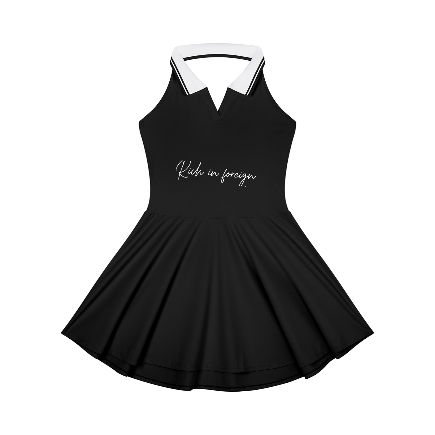 Women's Collared Halter A-Line Tennis Dress