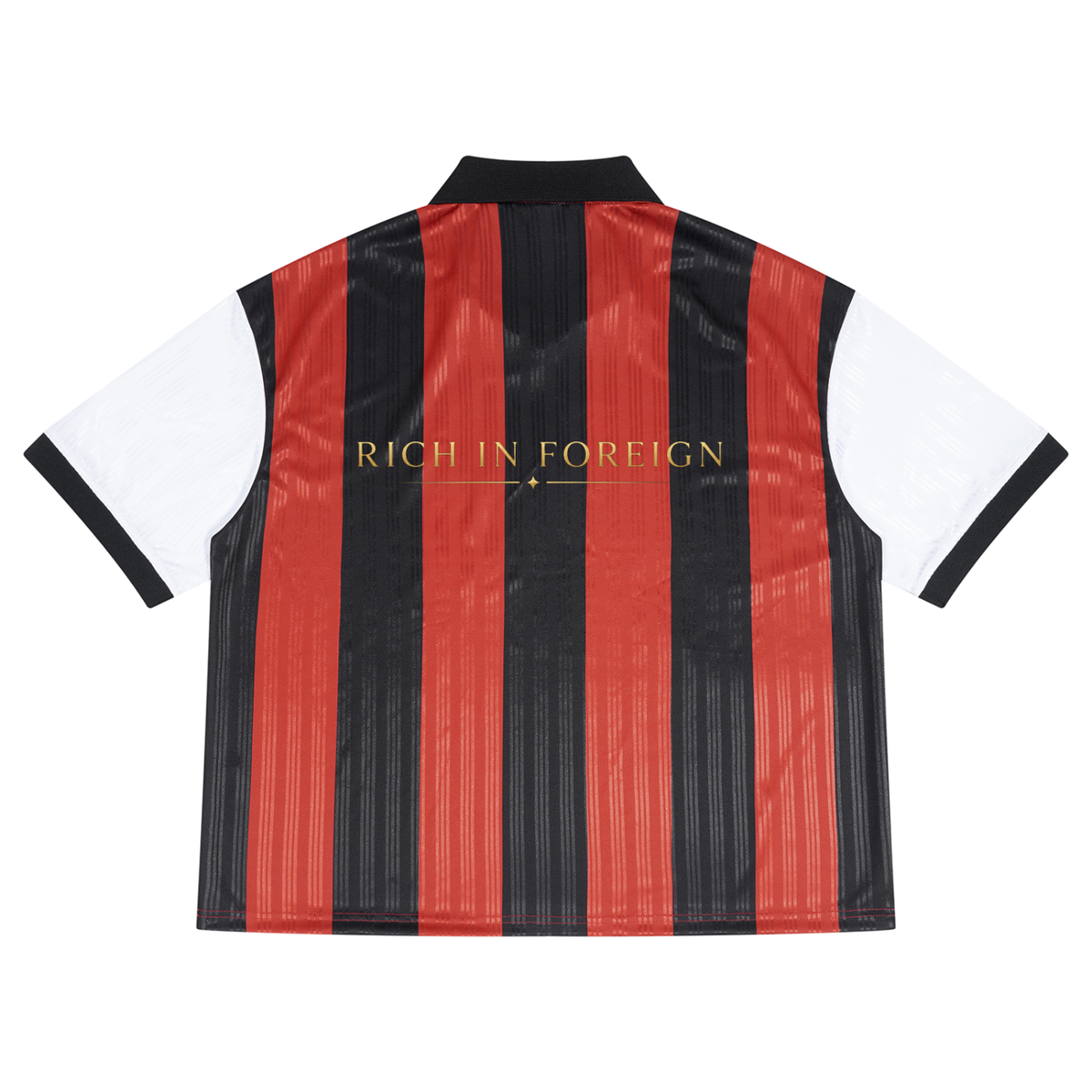 Unisex Boxy Striped Collared Soccer Jersey