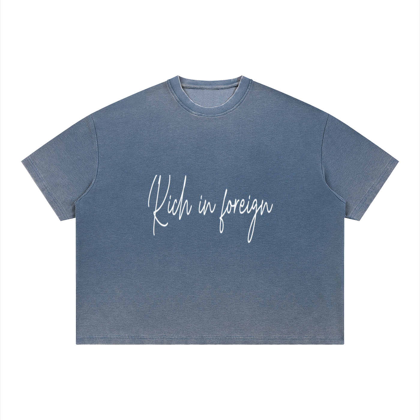 Unisex Vintage Wash Sunfade Boxy Waffle T-Shirt