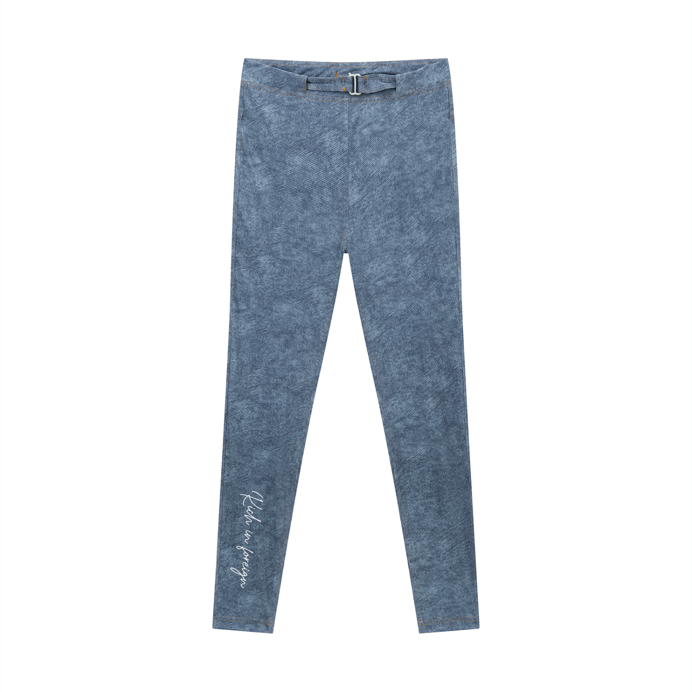 Women's Faux Denim Zip-Fly Leggings