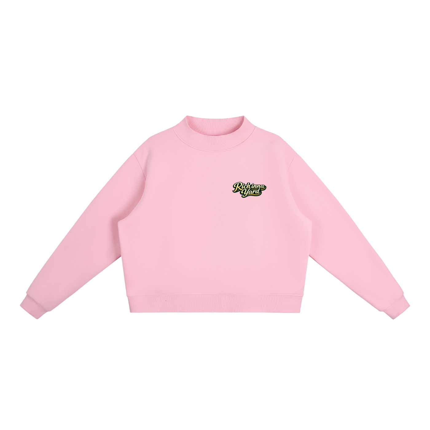 Essential Fleece Mock-Neck Crew Sweatshirt