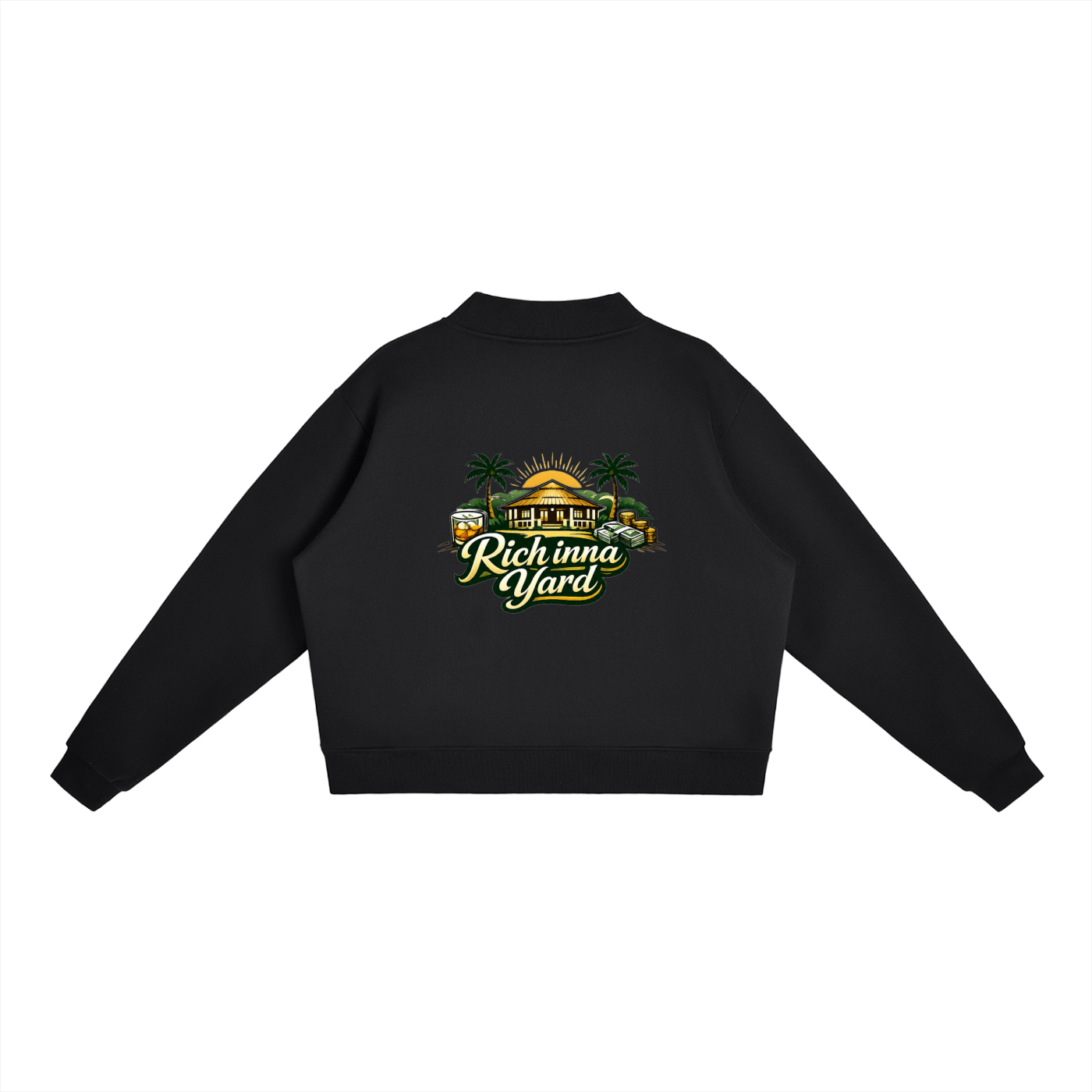 Essential Fleece Mock-Neck Crew Sweatshirt