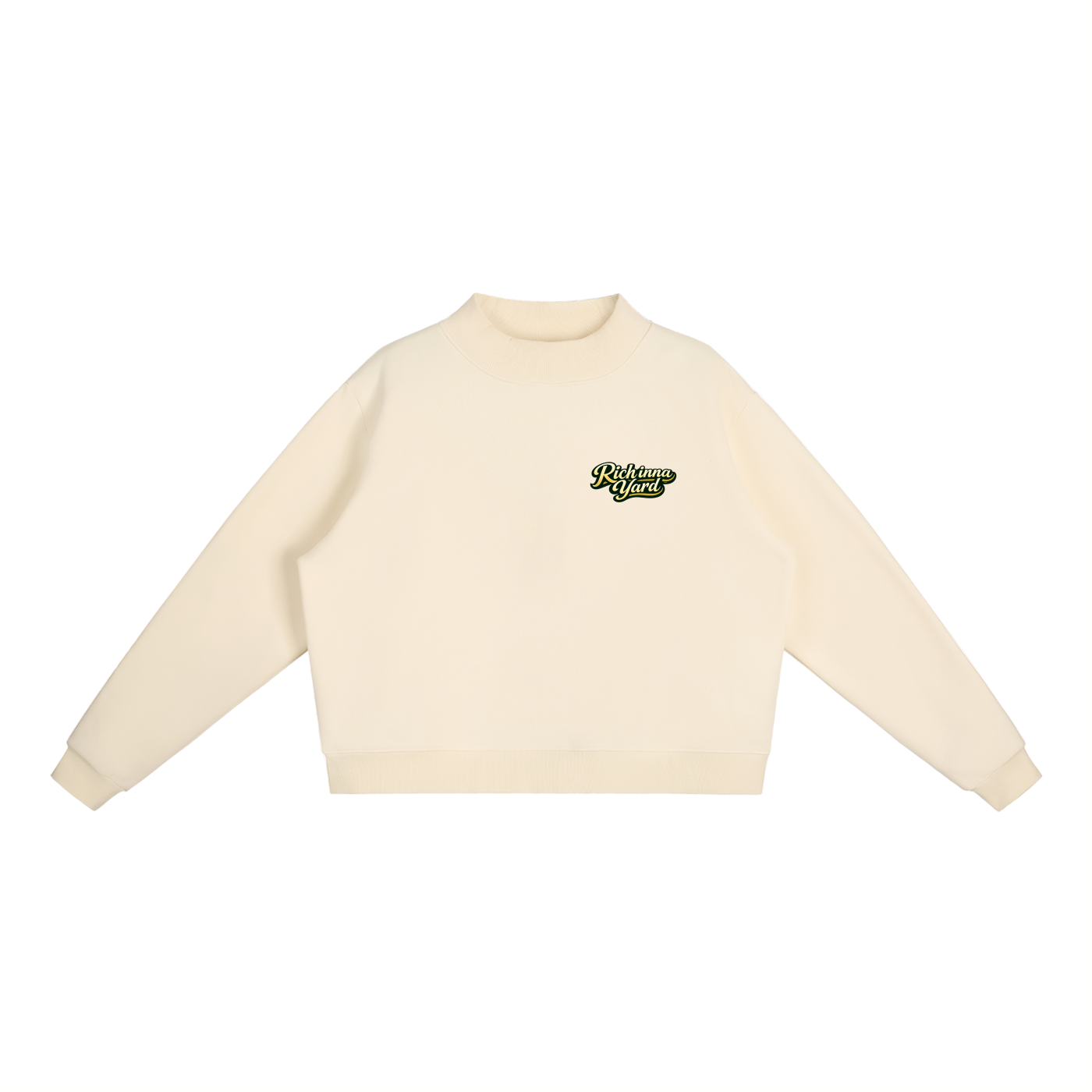 Essential Fleece Mock-Neck Crew Sweatshirt