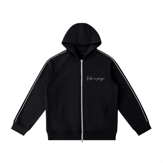Heavyweight Raglan Sleeve Zip Hoodie