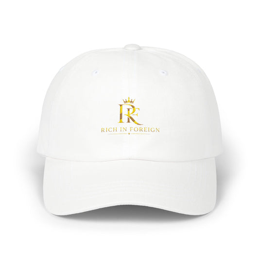 Dad Cap - Gold Crown 'R' Logo Embroidered Baseball Hat