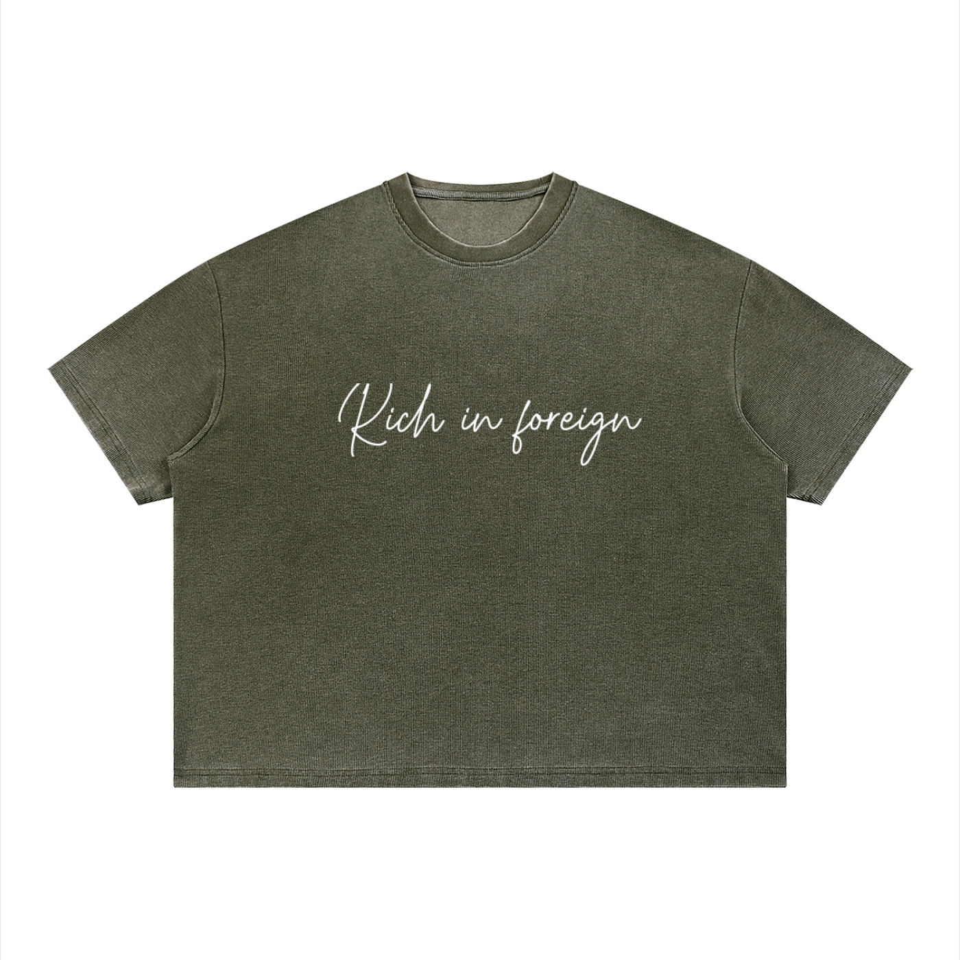 Unisex Vintage Wash Sunfade Boxy Waffle T-Shirt