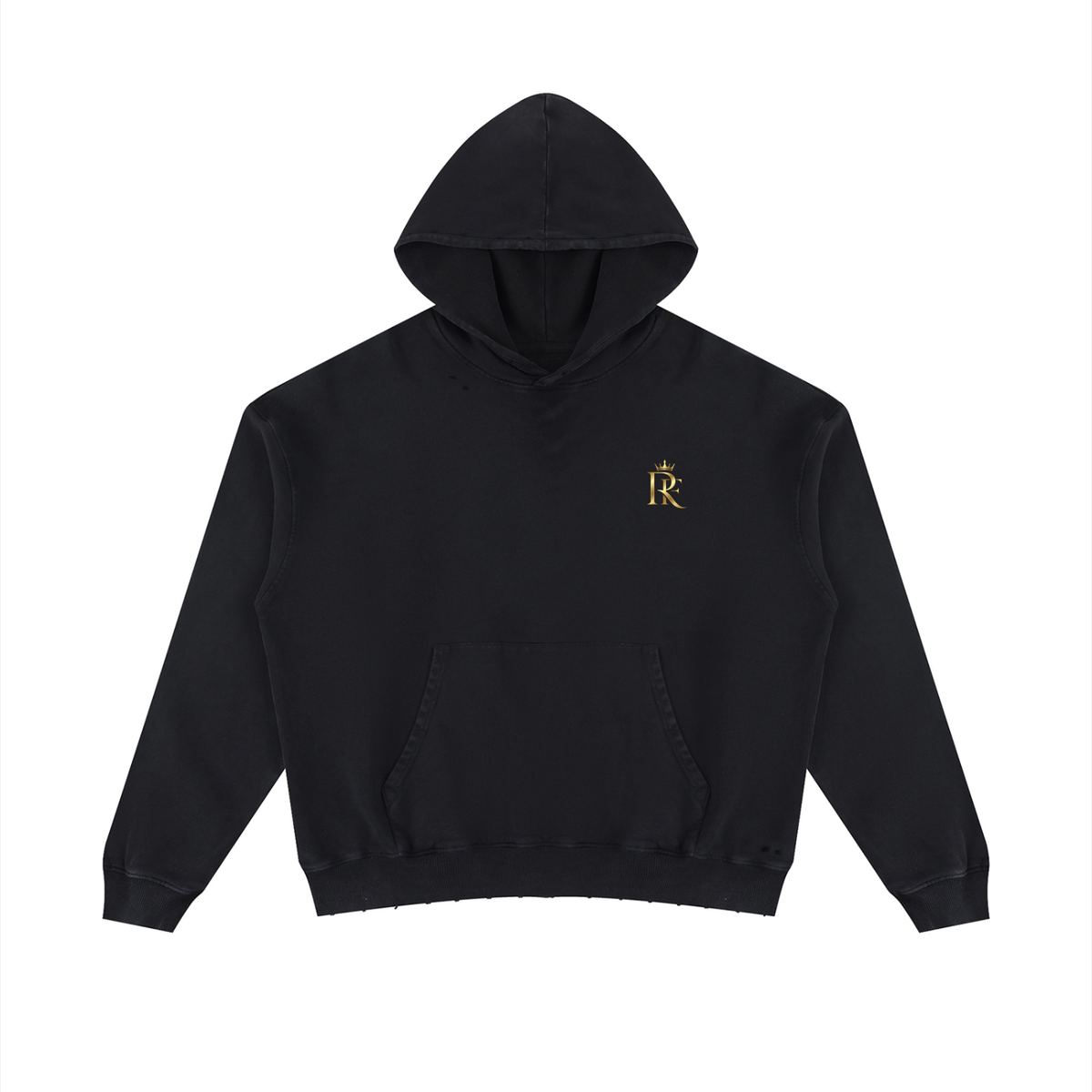 Unisex Mineral Wash Distressed Hoodie