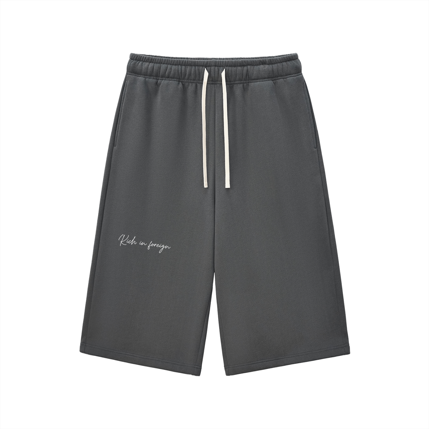 Relaxed Drawstring Three-quarter Sweatpants