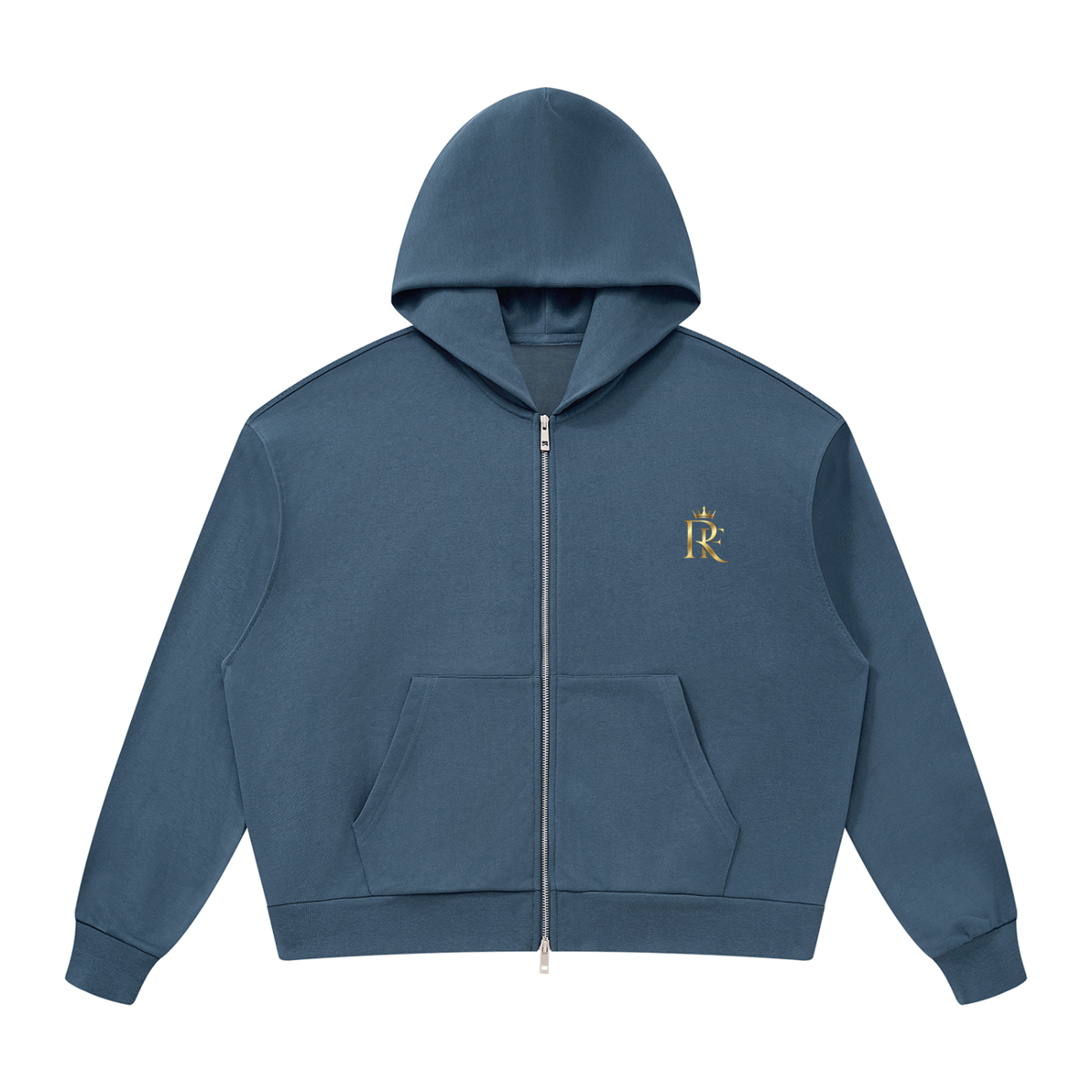 Unisex Drop Shoulder Full Zip Hoodie