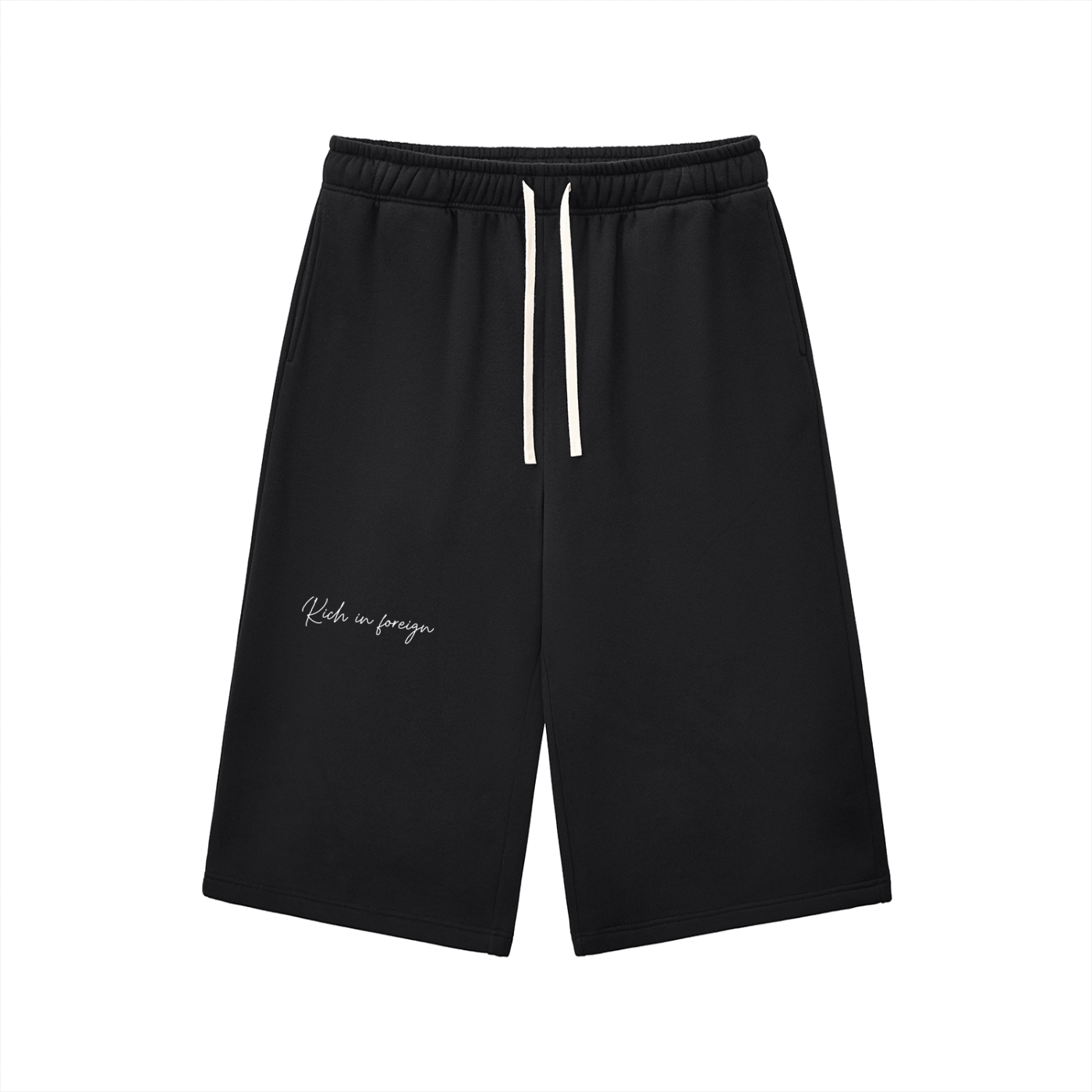Relaxed Drawstring Three-quarter Sweatpants