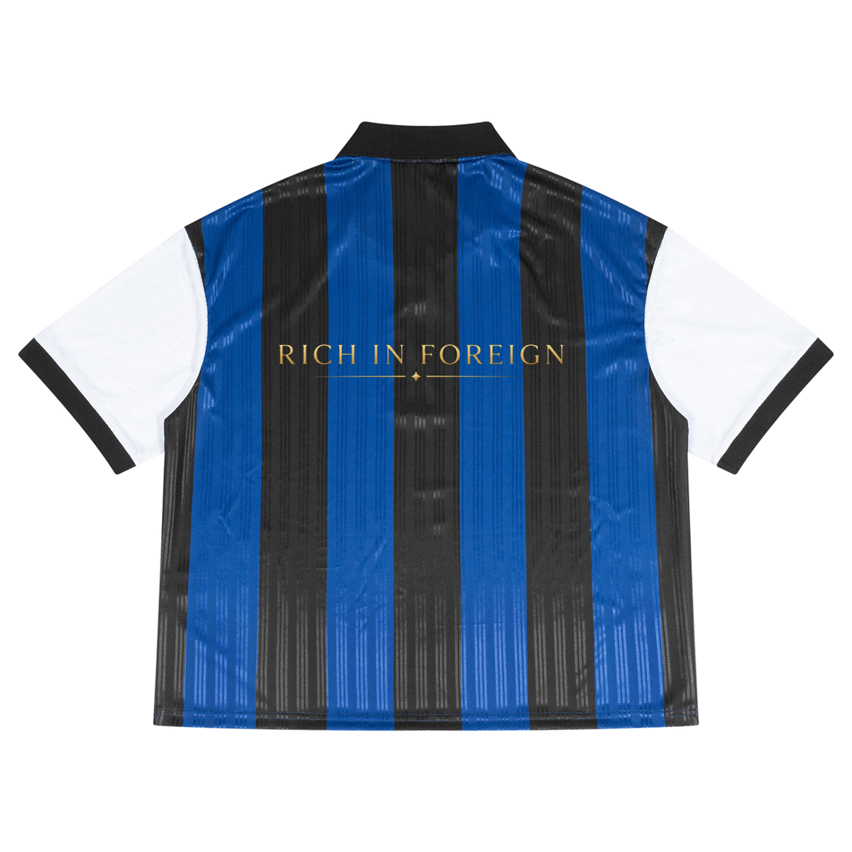Unisex Boxy Striped Collared Soccer Jersey