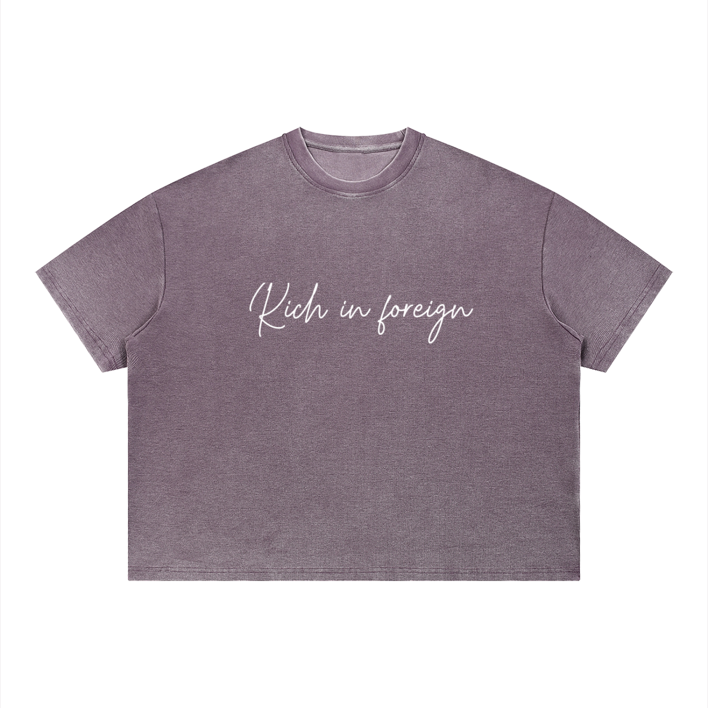 Unisex Vintage Wash Sunfade Boxy Waffle T-Shirt