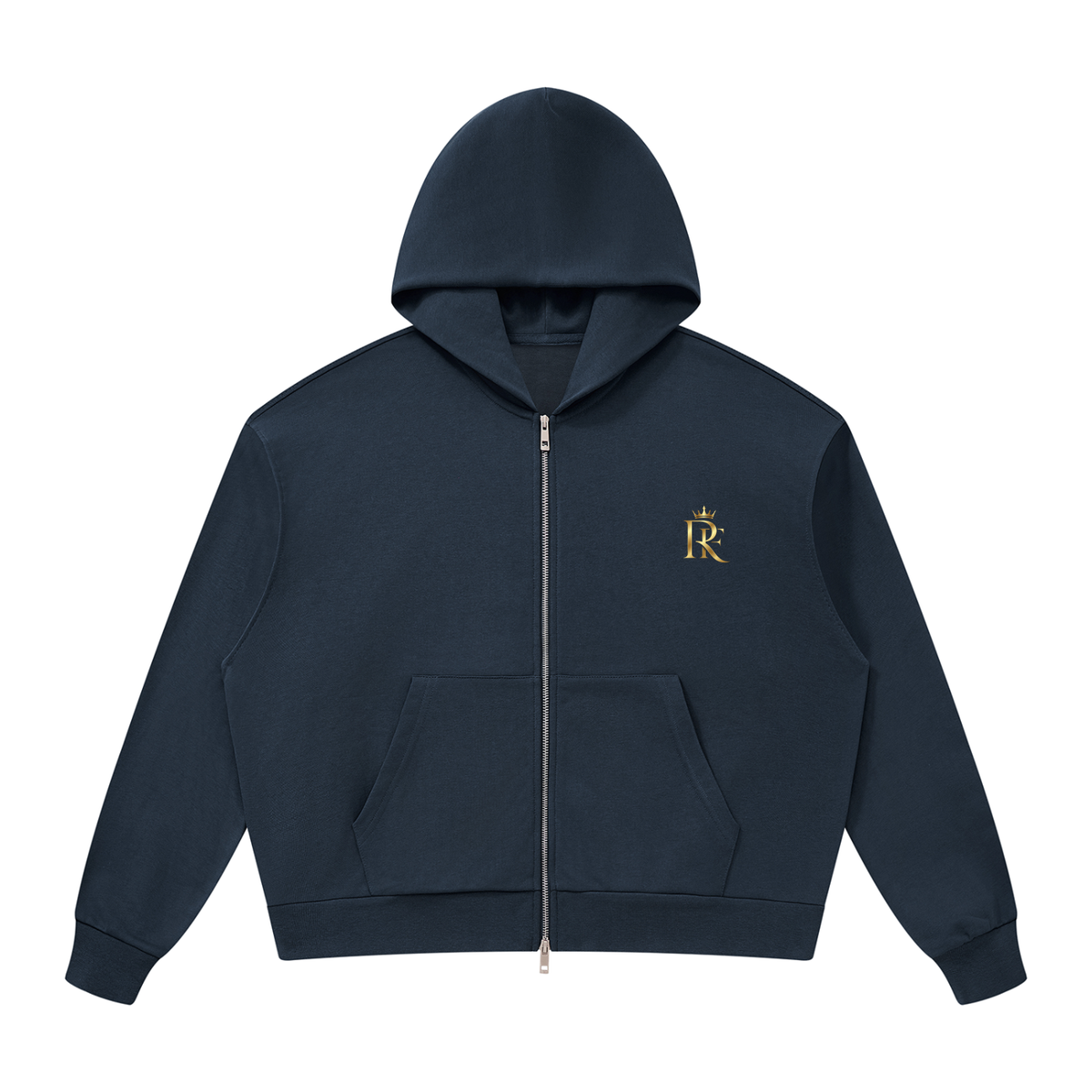 Unisex Drop Shoulder Full Zip Hoodie
