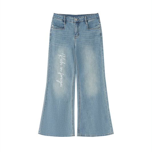 Women's Vintage Wash Flared Leg Jeans