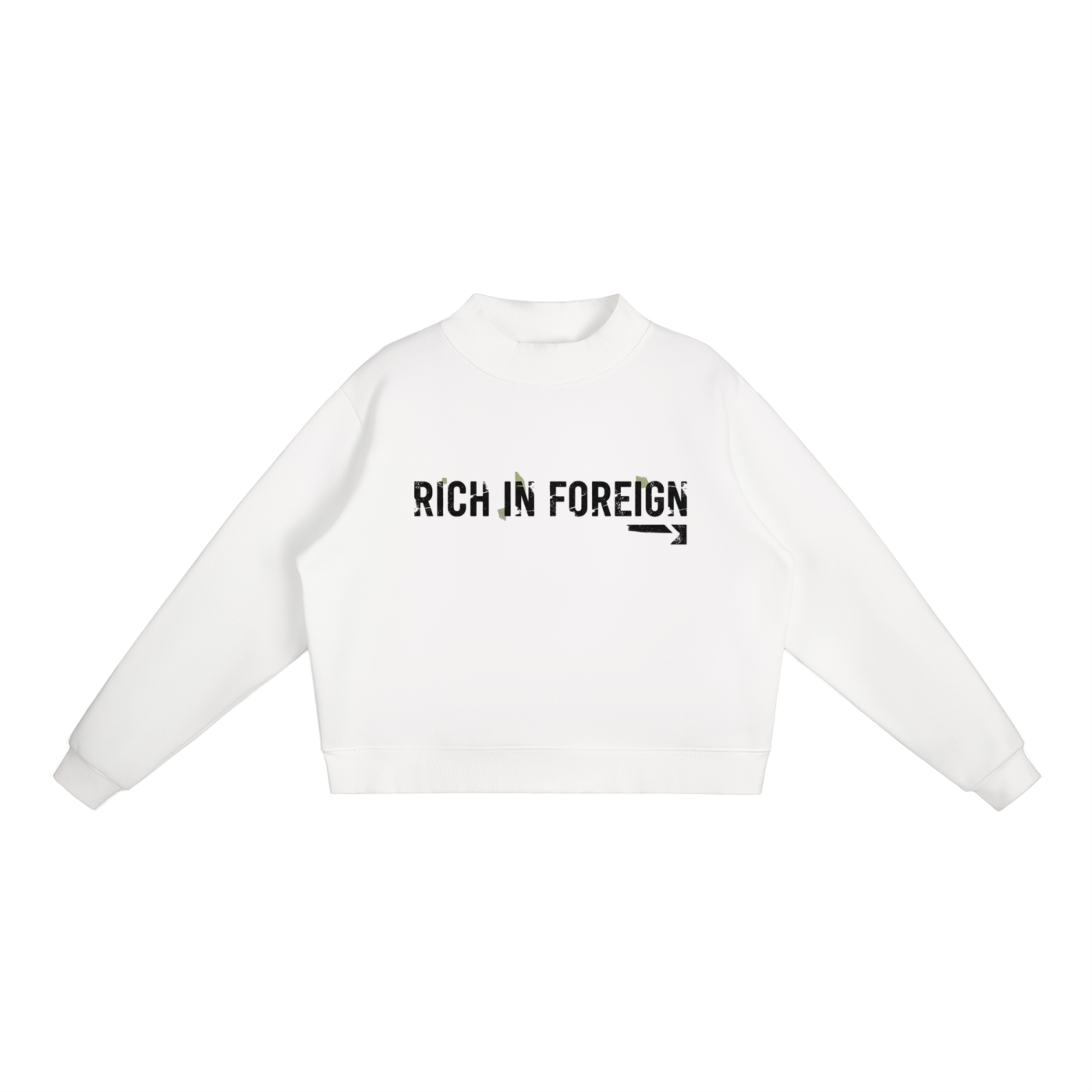 Essential Fleece Mock-Neck Crew Sweatshirt