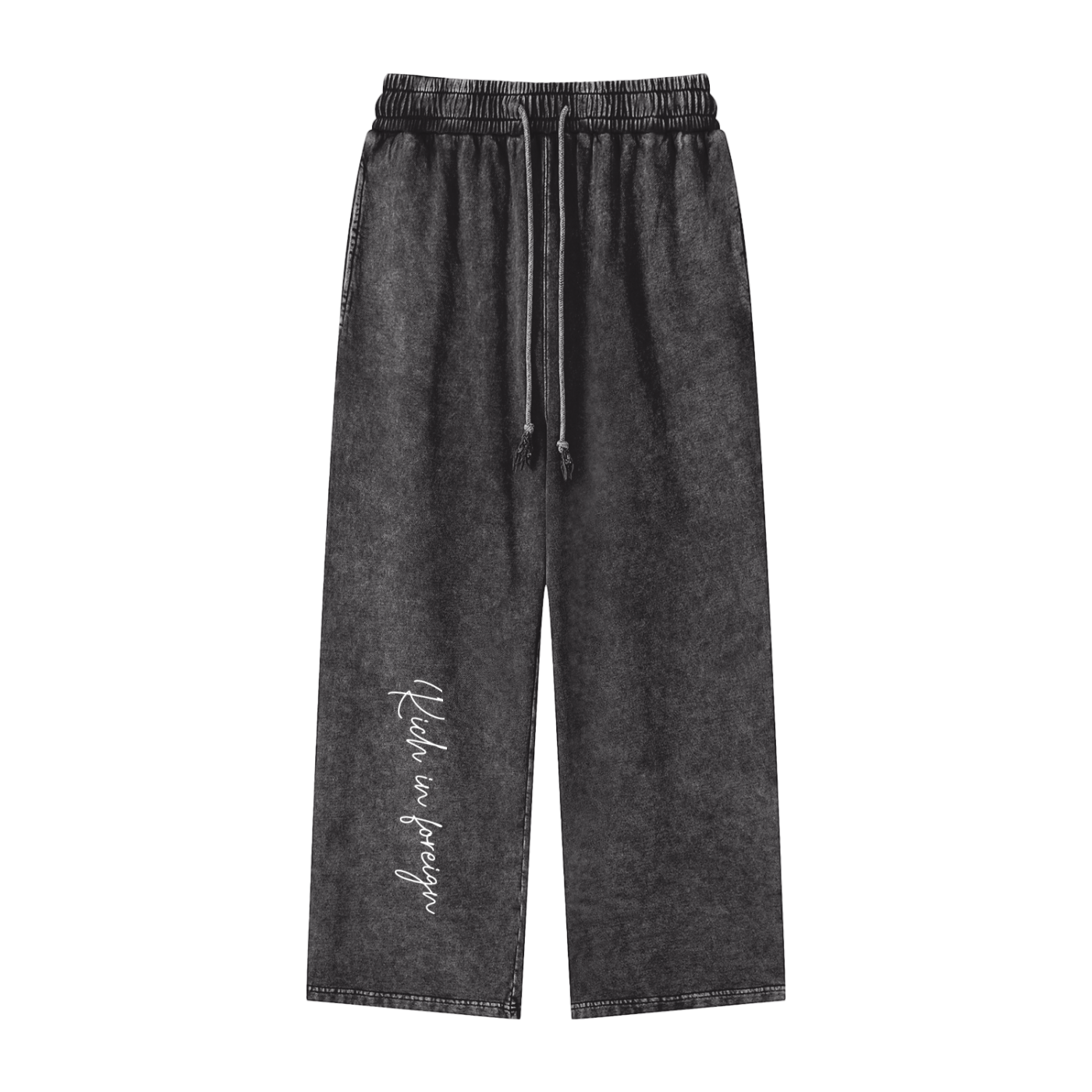 Snow Washed Straight Leg Pants