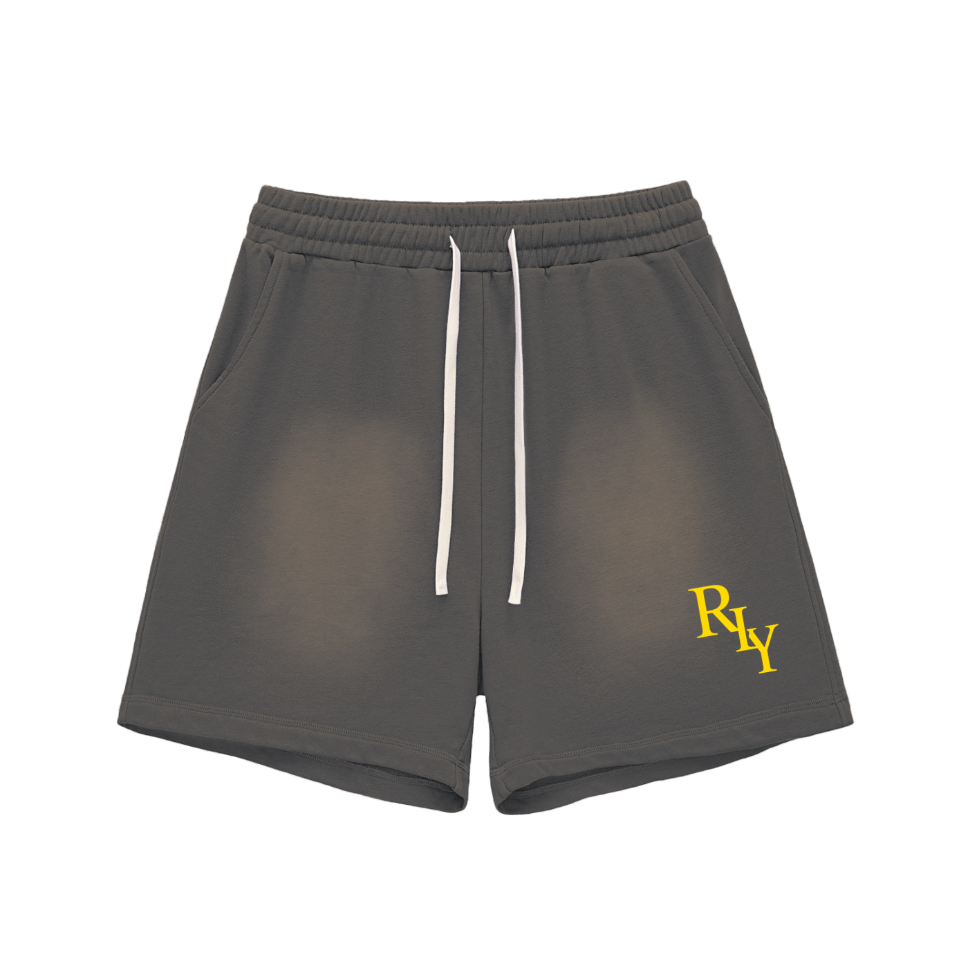 Sun Fade Raw Edge Cotton Shorts