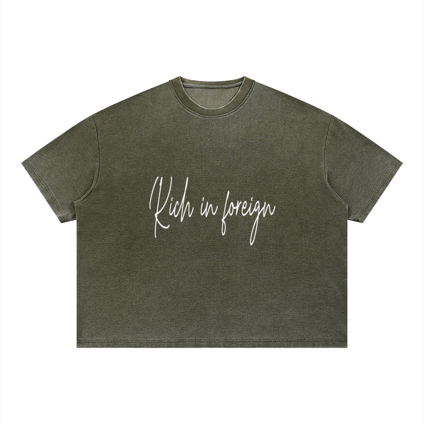 Unisex Vintage Wash Sunfade Boxy Waffle T-Shirt