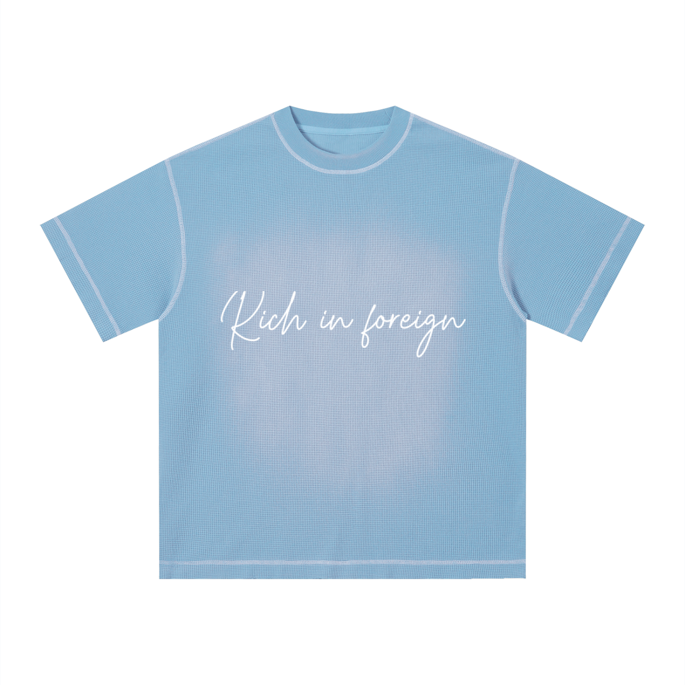 Unisex Sunfade Waffle Boxy T-Shirt