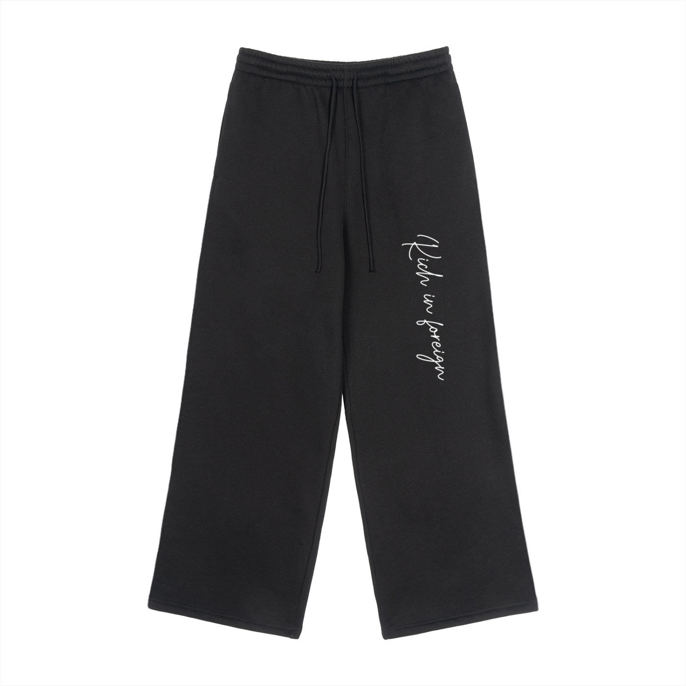 Fleece Drawstring Straight-Leg Sweatpants