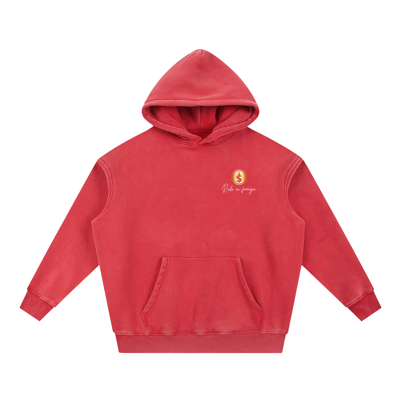 Snow Wash Fleece Oversize Hoodie