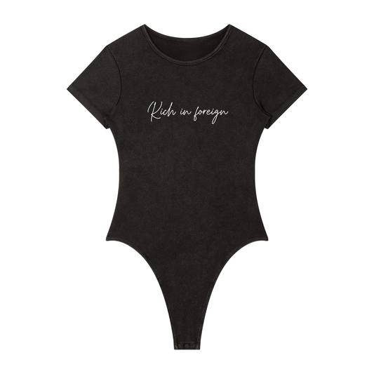 Women's Mineral Wash Crewneck Bodysuit