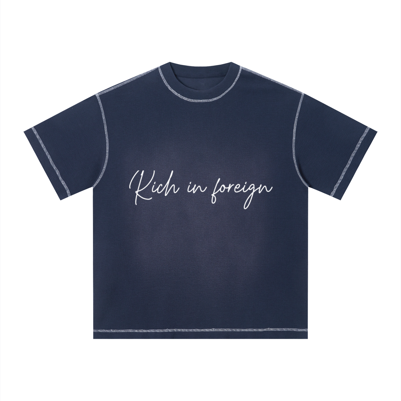Unisex Sunfade Waffle Boxy T-Shirt