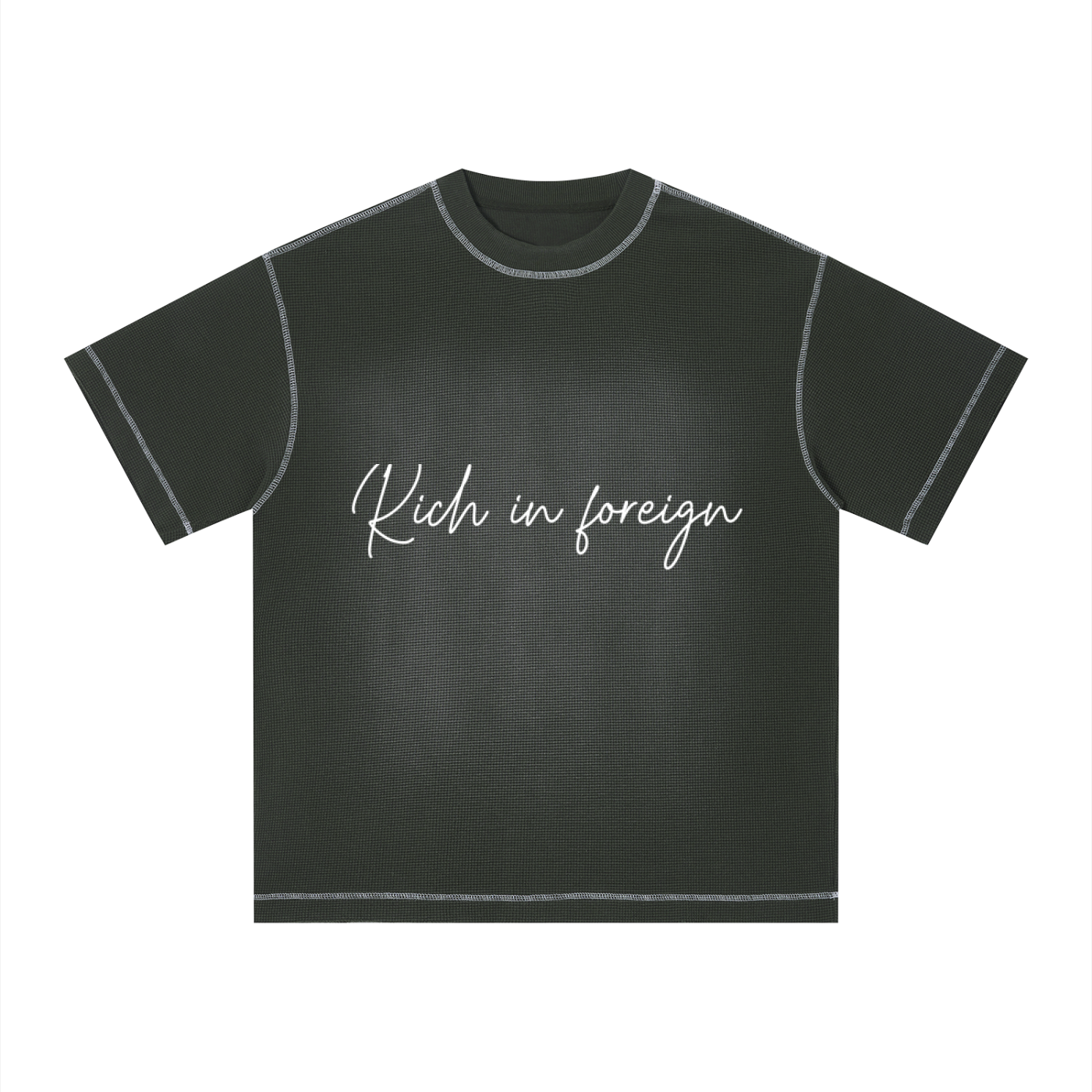 Unisex Sunfade Waffle Boxy T-Shirt