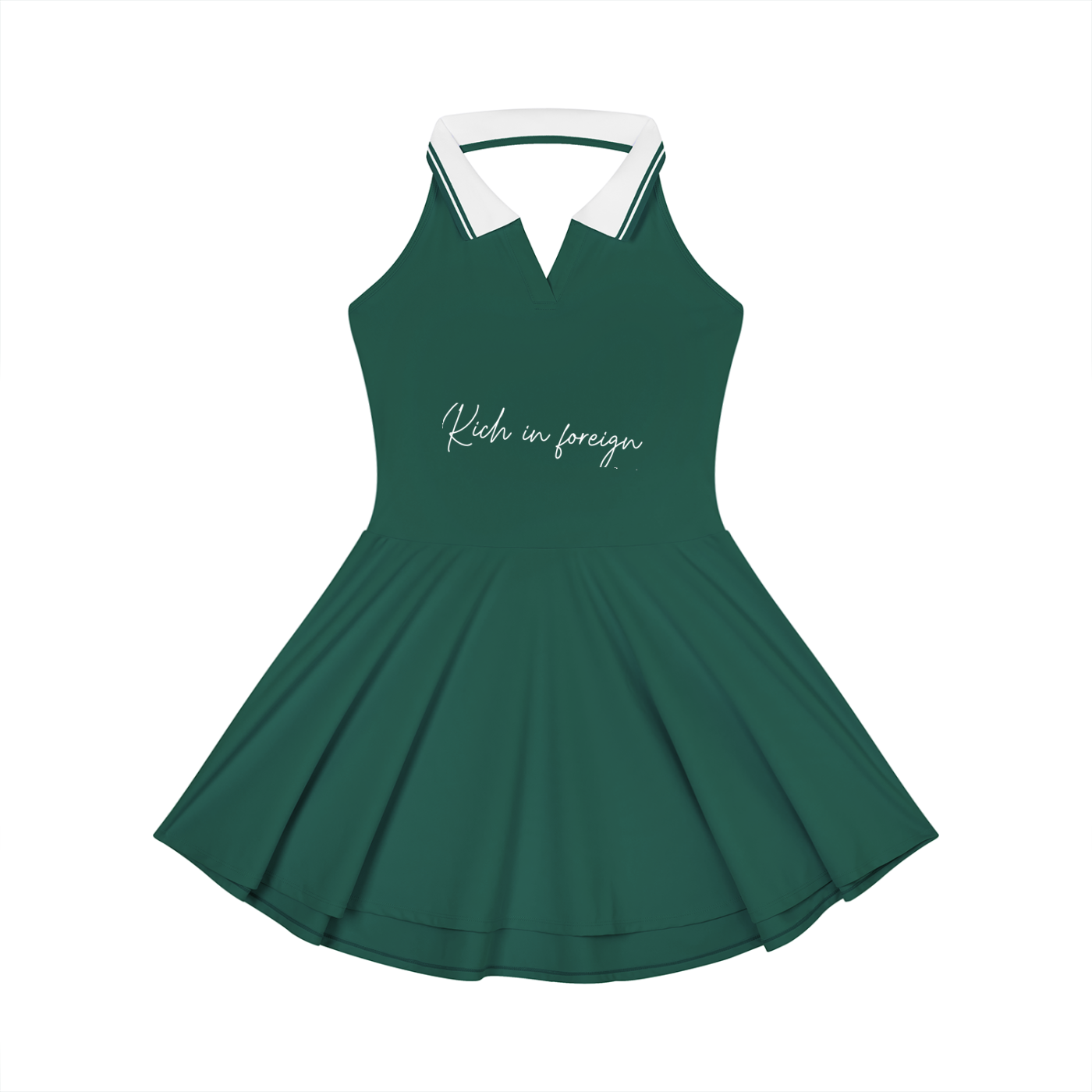 Women's Collared Halter A-Line Tennis Dress