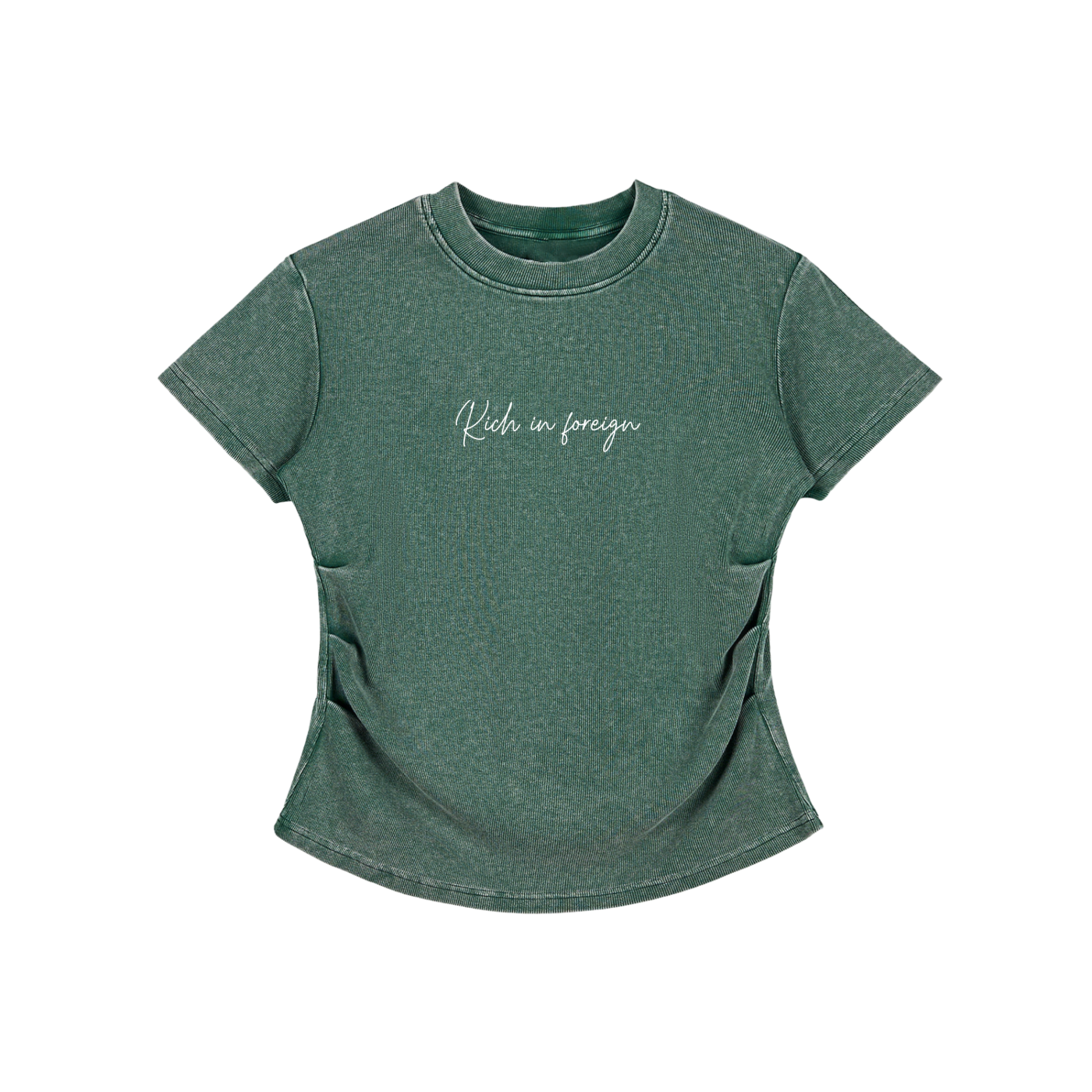 Vintage Washed Bodycon Cotton T-Shirt
